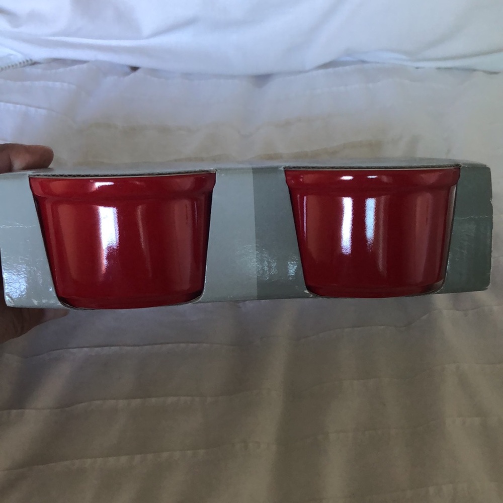 CUISINART•Red 4/5oz ceramic bakeware set